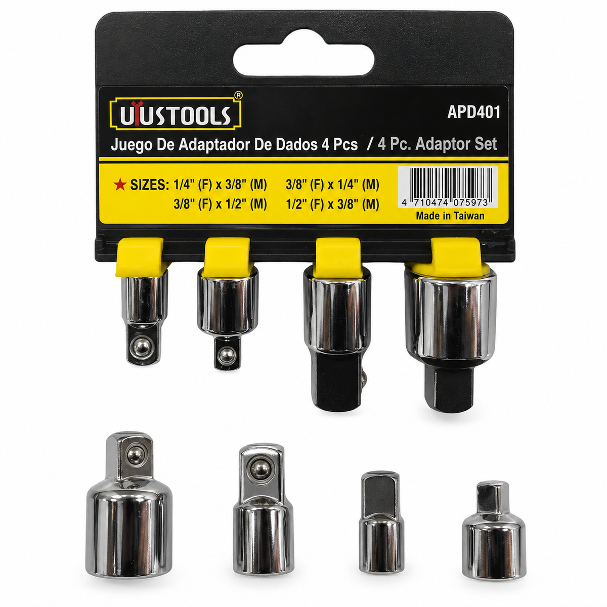 Juego de adaptadores para Ratchet Uyustools APD401